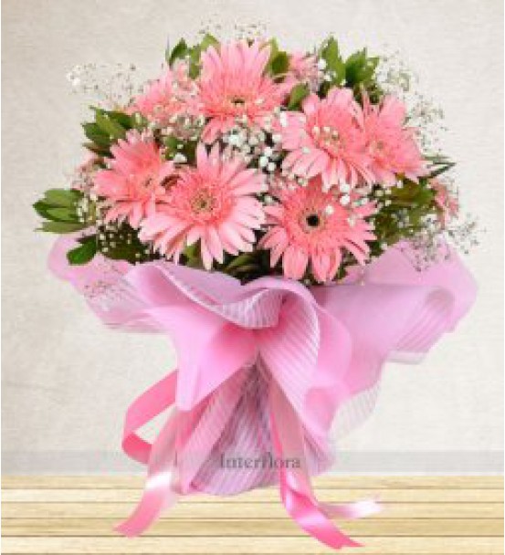 PEMBE GERBERA BUKETİ